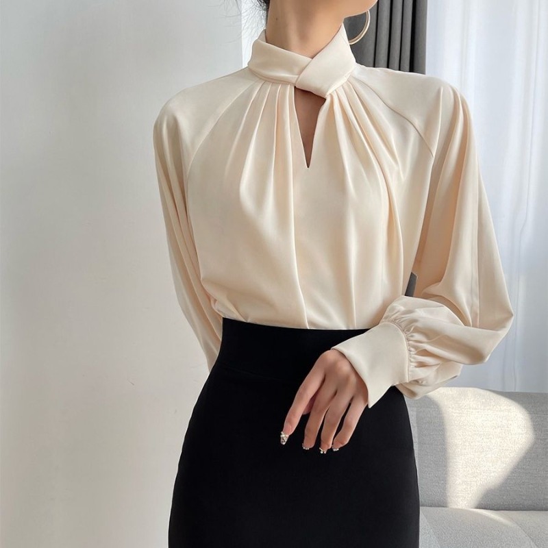 Lantern Sleeve Women's Shirt a - Women Formal Wear Sale ulasan dan harga