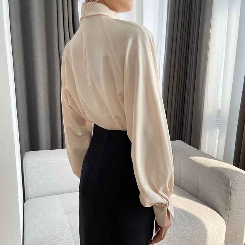 Lantern Sleeve Women's Shirt a - Women Formal Wear Sale ulasan dan harga