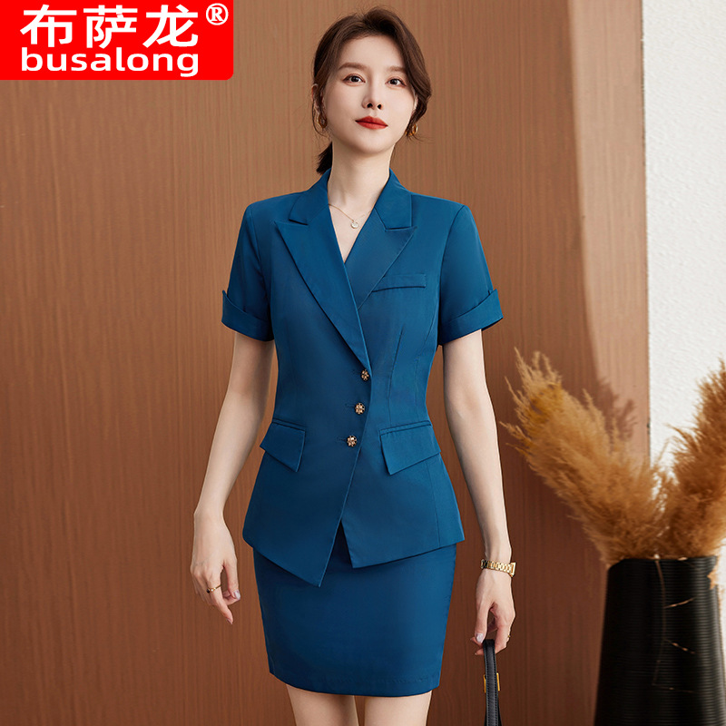 Short-sleeved professional bla - Women Formal Wear Sale ulasan dan harga