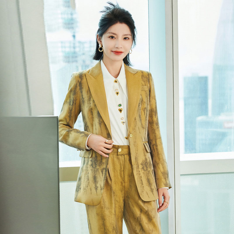 Women Golden Black Formal Pant - Women Formal Wear With Tie ulasan dan harga
