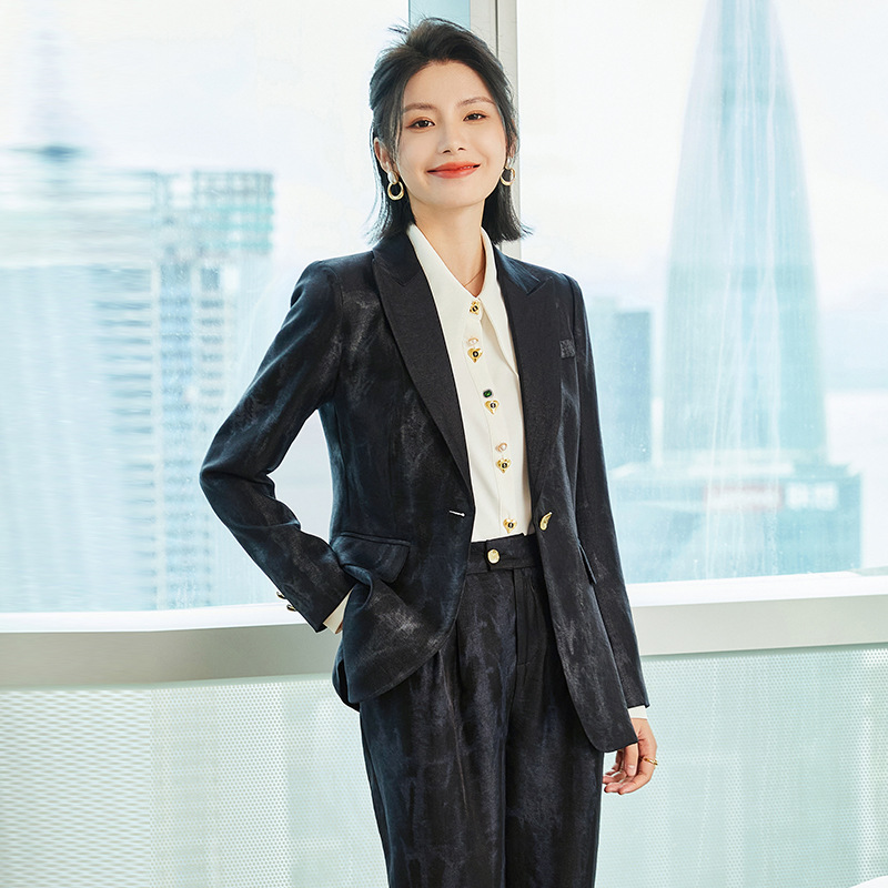 Women Golden Black Formal Pant - Women Formal Wear With Tie ulasan dan harga