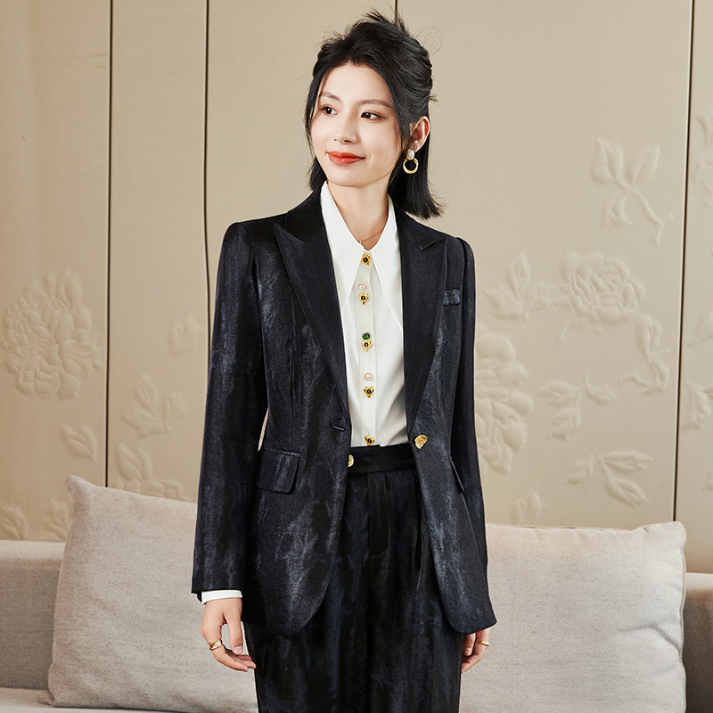 Women Golden Black Formal Pant - Women Formal Wear With Tie ulasan dan harga