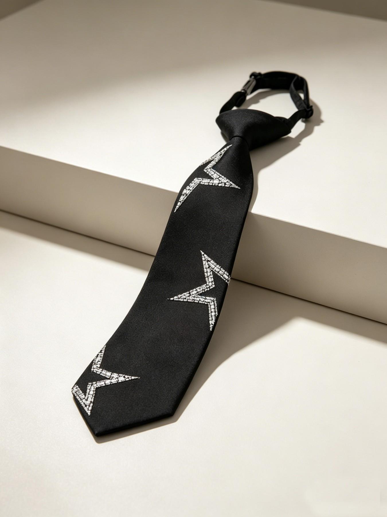 Pre-Tied Star Sequin Tie, Adju - Women Formal Wear With Tie ulasan dan harga