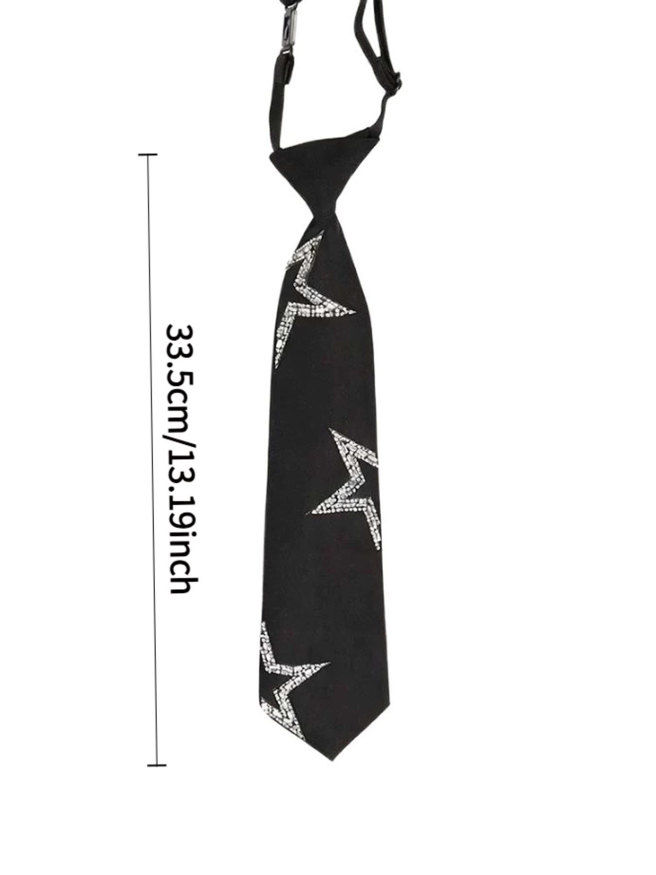 Pre-Tied Star Sequin Tie, Adju - Women Formal Wear With Tie ulasan dan harga