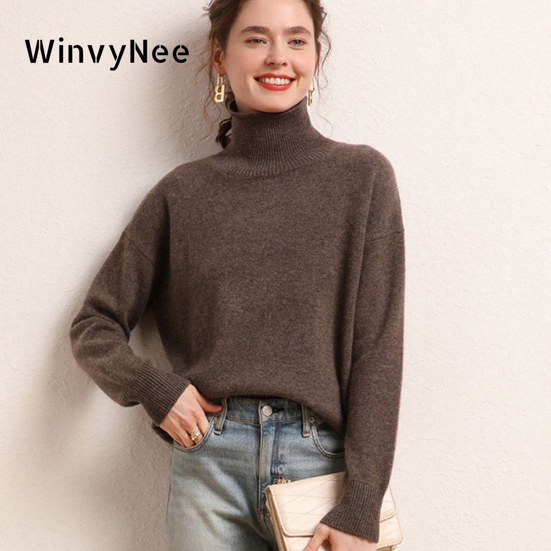 WinvyNee Women Cashmere Wool B - Cashmere Sweater Formal ulasan dan harga