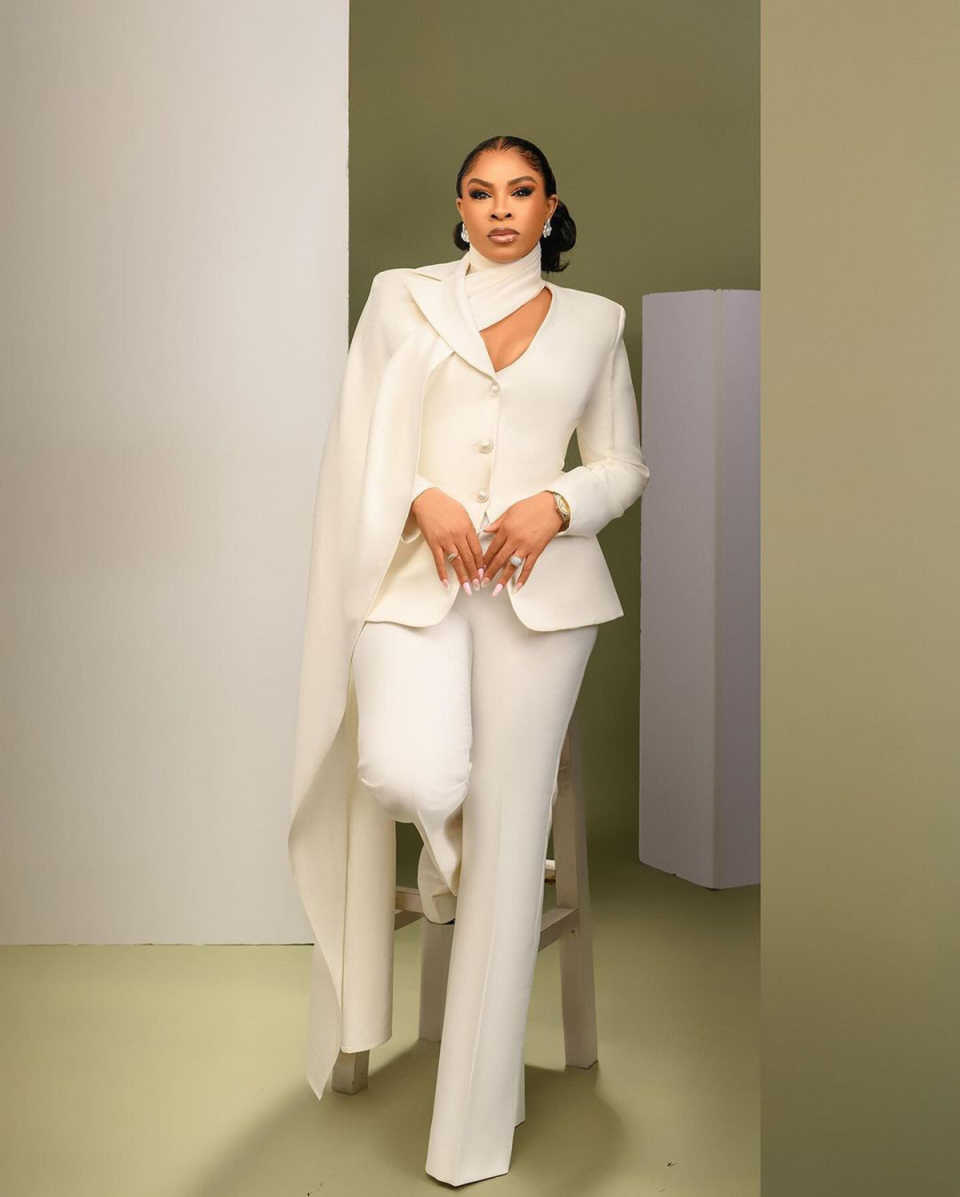 Designer Women Pants Suits Cus - Women Formal Wear With Tie ulasan dan harga